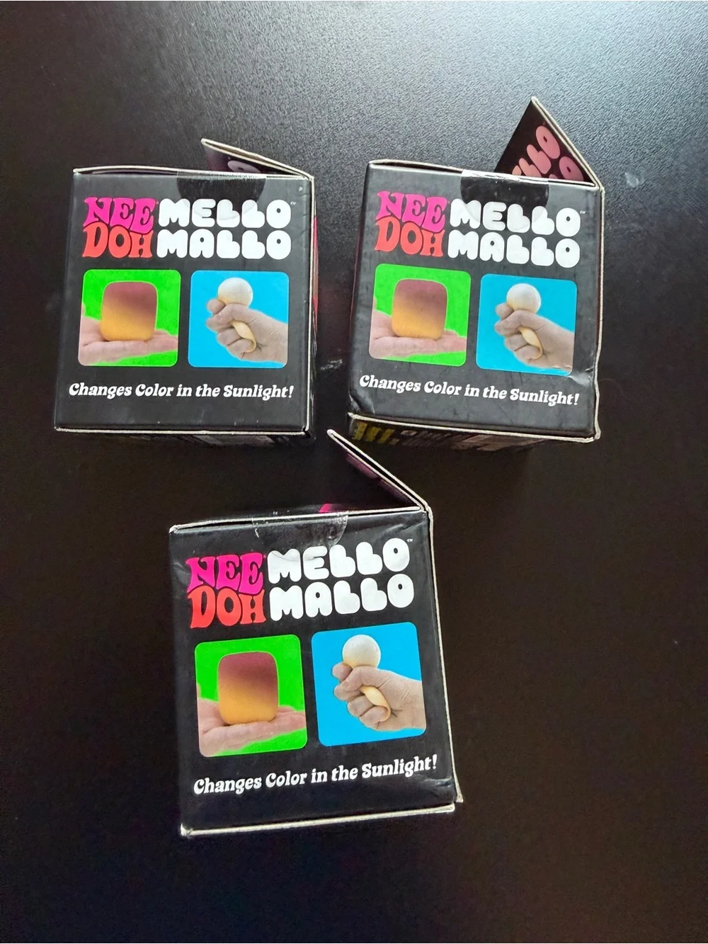 Lot of 3 Nee Doh Needoh Mello Mallo Color Change Squishy Sensory Toy Schylling